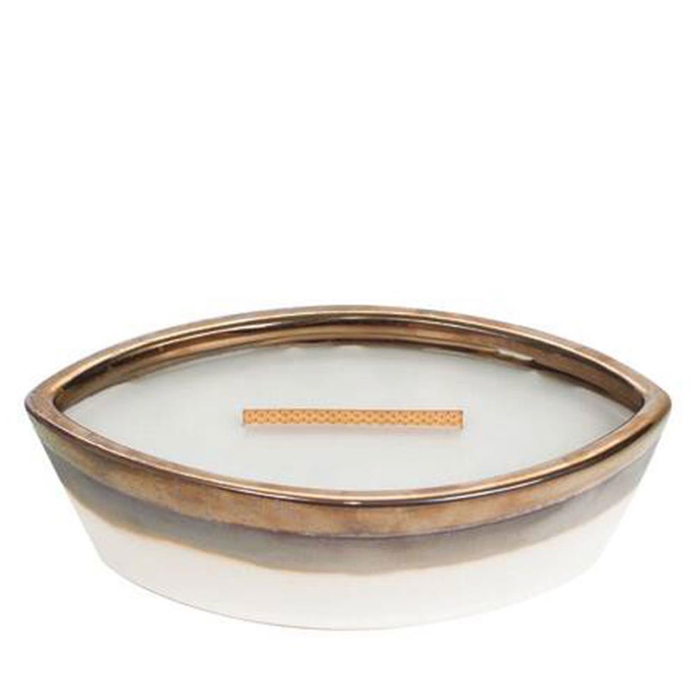 WoodWick Warm Wool Winter Glitz Ceramic Dipped Ellipse Jar Candle £17.99